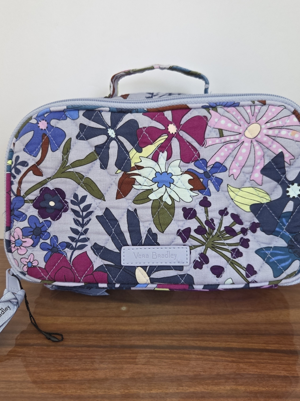 Vera Bradley Bengal Lilly Travel Cosmetic Bag 8.5x5x3.5"